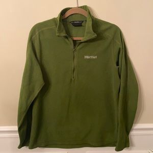 Marmot polartec green fleece half zip pullover